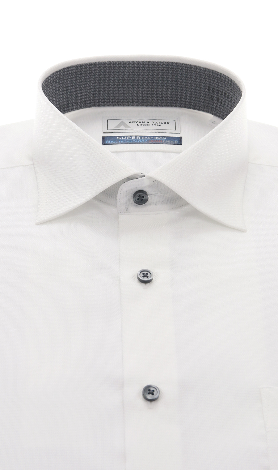 ワイドカラーワイシャツ【キング】【半袖】【涼】 ホワイト 首周り:45cm,裄丈:00