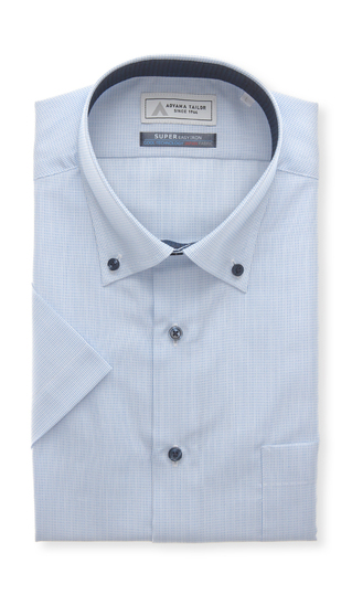 ボタンダウンワイシャツ【キング】【半袖】【涼】