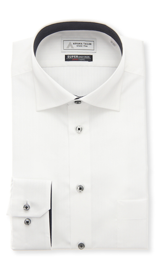 ワイドカラーワイシャツ【播州織】