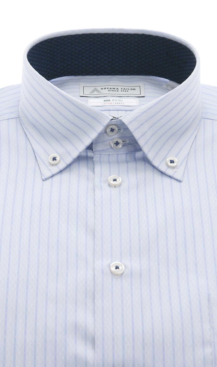ボタンダウンワイシャツ【NON IRON】【JAPAN FABRIC】 ブルー 首周り:41cm,裄丈:82cm