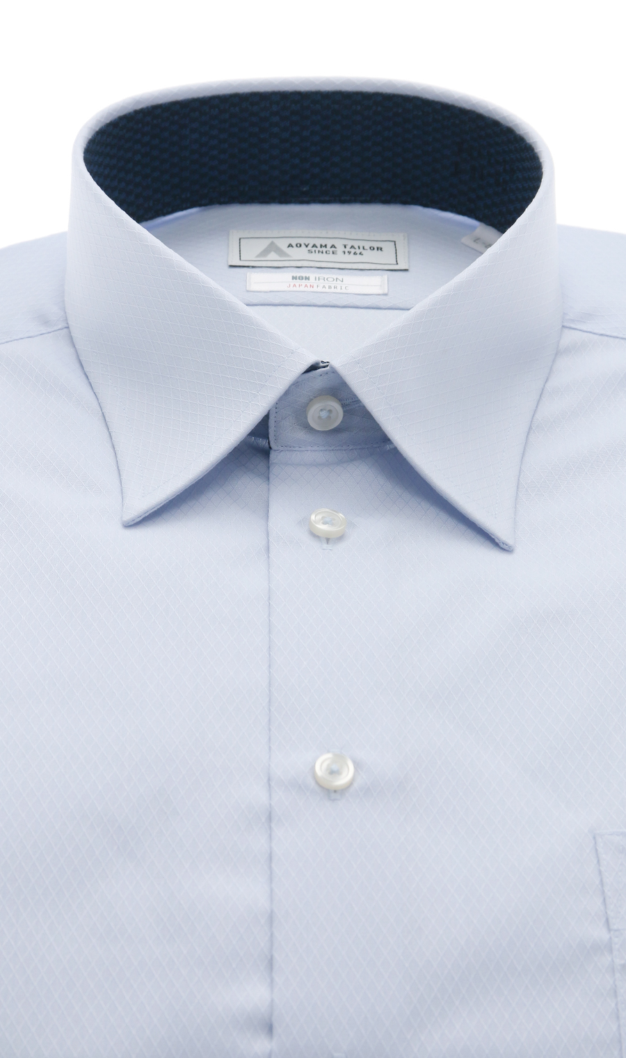 レギュラーカラーワイシャツ【NON IRON】【JAPAN FABRIC】 ブルー 首周り:43cm,裄丈:82cm