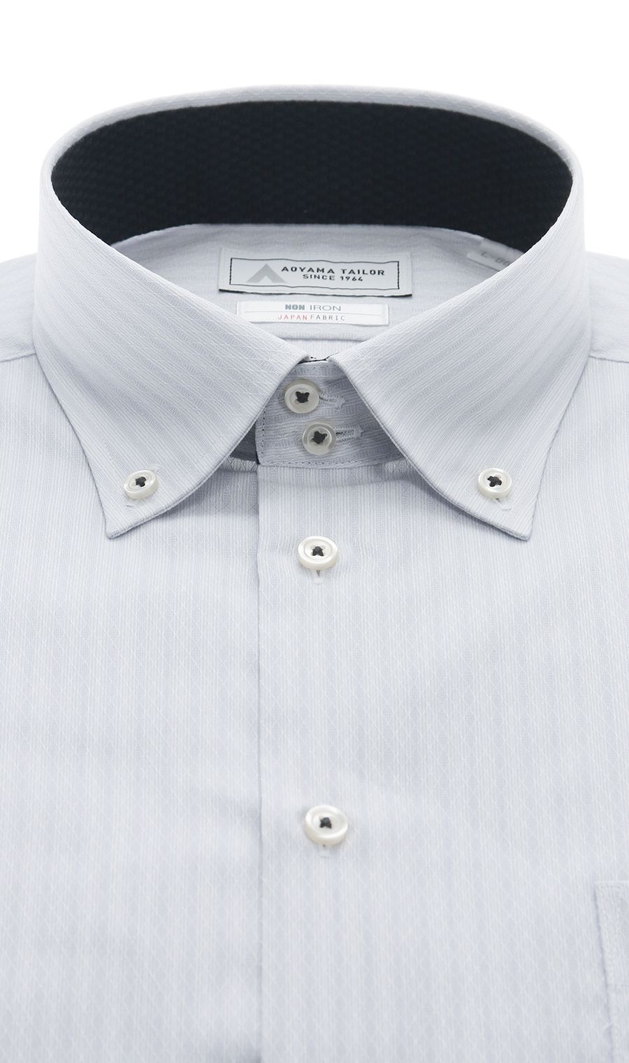 ボタンダウンワイシャツ【NON IRON】【JAPAN FABRIC】 グレー 首周り:37cm,裄丈:78cm