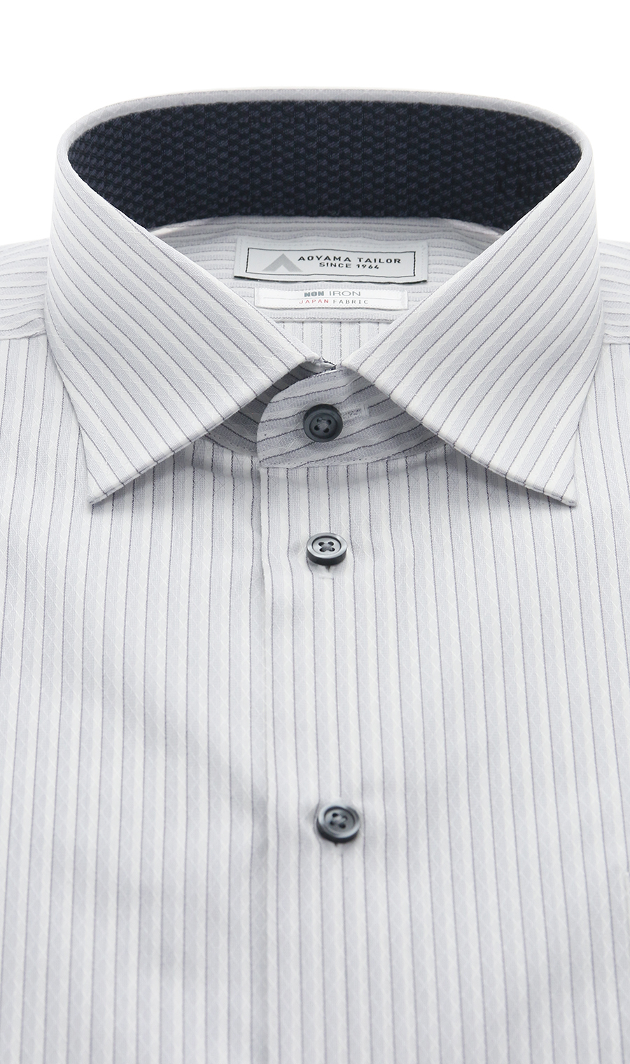ワイドカラーワイシャツ【NON IRON】【JAPAN FABRIC】 グレー 首周り:39cm,裄丈:82cm