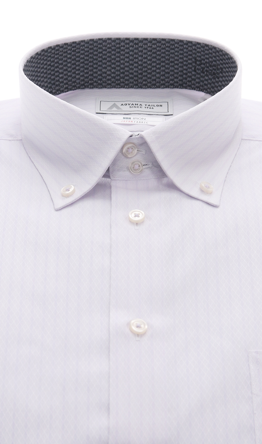 ボタンダウンワイシャツ【NON IRON】【JAPAN FABRIC】 パープル 首周り:39cm,裄丈:84cm