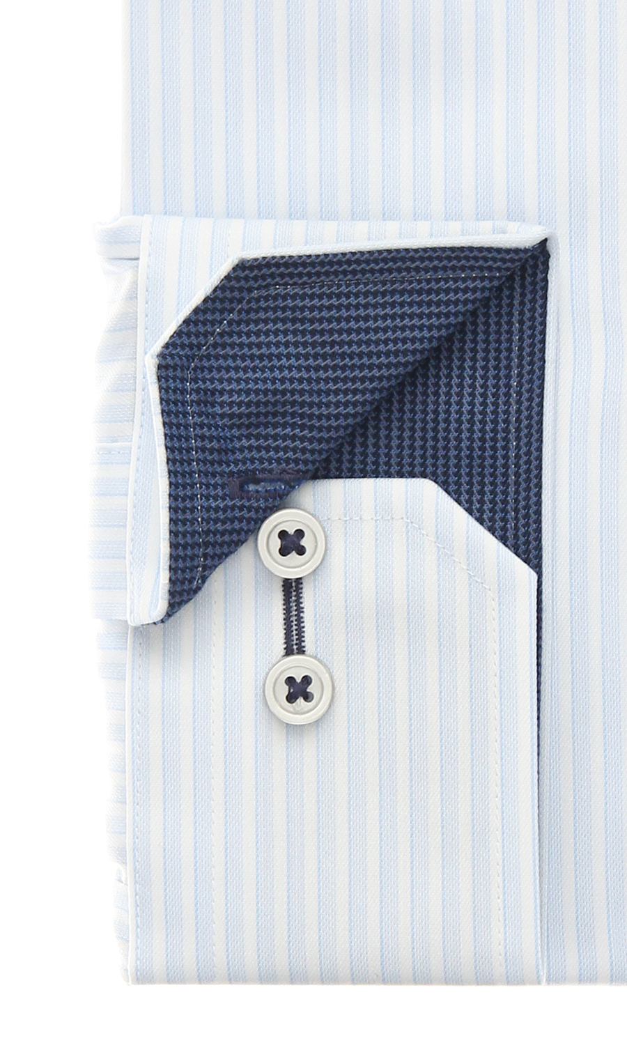 ボタンダウンワイシャツ【播州織】 ブルー 首周り:37cm,裄丈:78cm