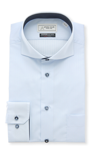 Wide collar dress shirt [Banshu weave]