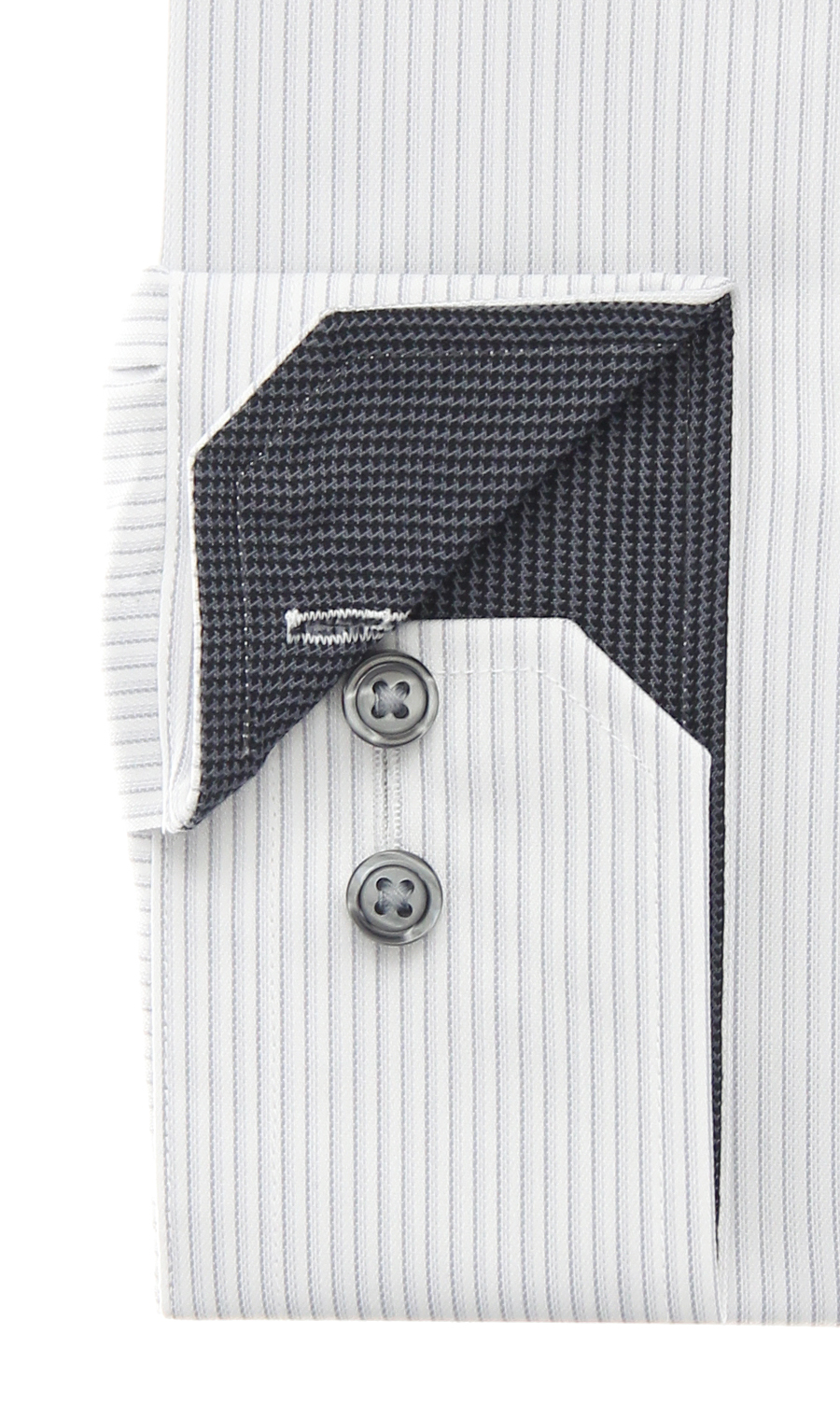 ボタンダウンワイシャツ【播州織】 グレー 首周り:37cm,裄丈:78cm