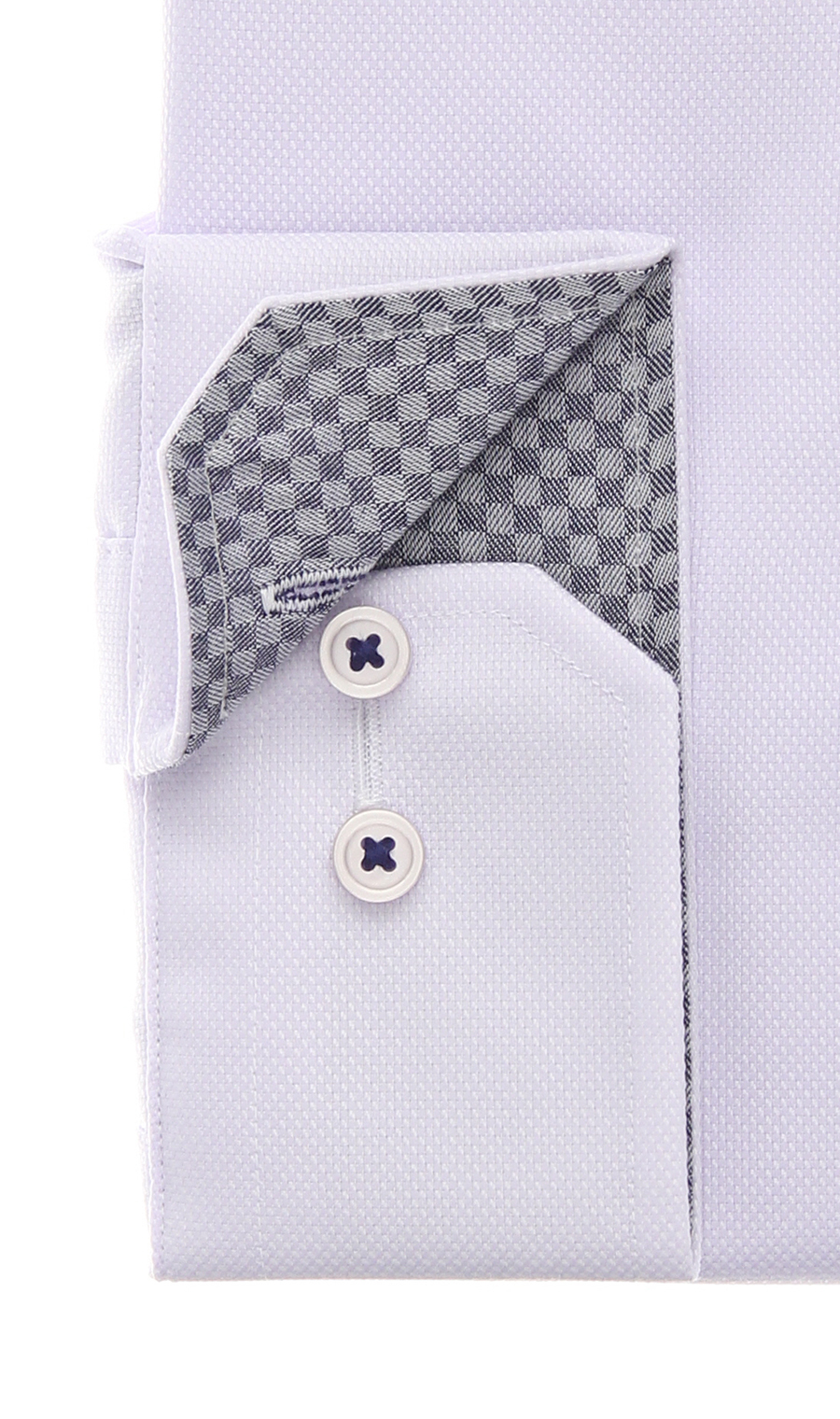 ワイドカラーワイシャツ【播州織】 パープル 首周り:41cm,裄丈:86cm