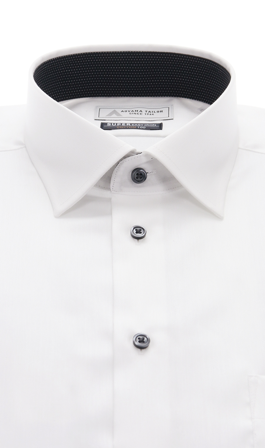 ワイドカラーワイシャツ【COTTON100】 ホワイト 首周り:37cm,裄丈:78cm