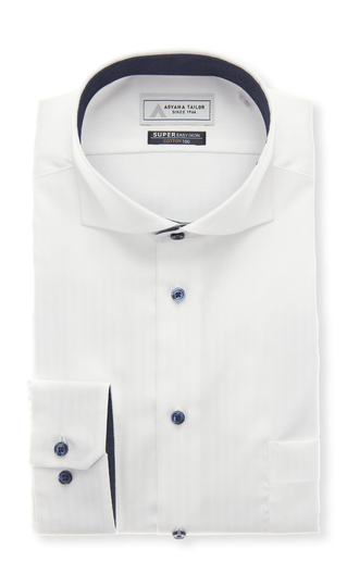 ワイドカラーワイシャツ【COTTON100】