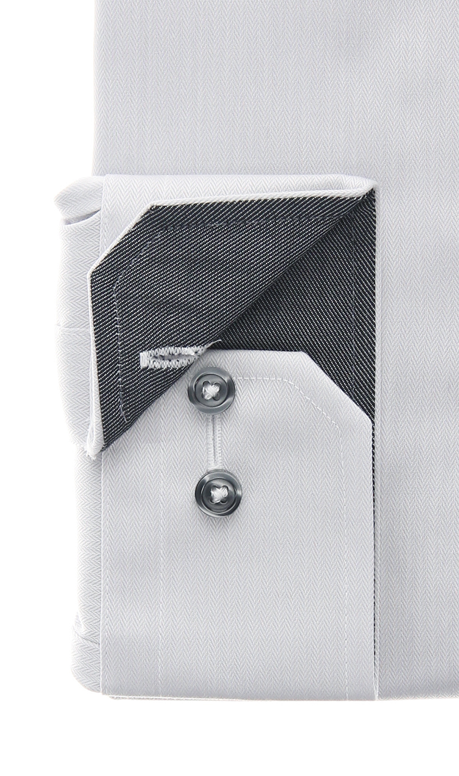 ワイドカラーワイシャツ【COTTON100】 グレー 首周り:37cm,裄丈:78cm