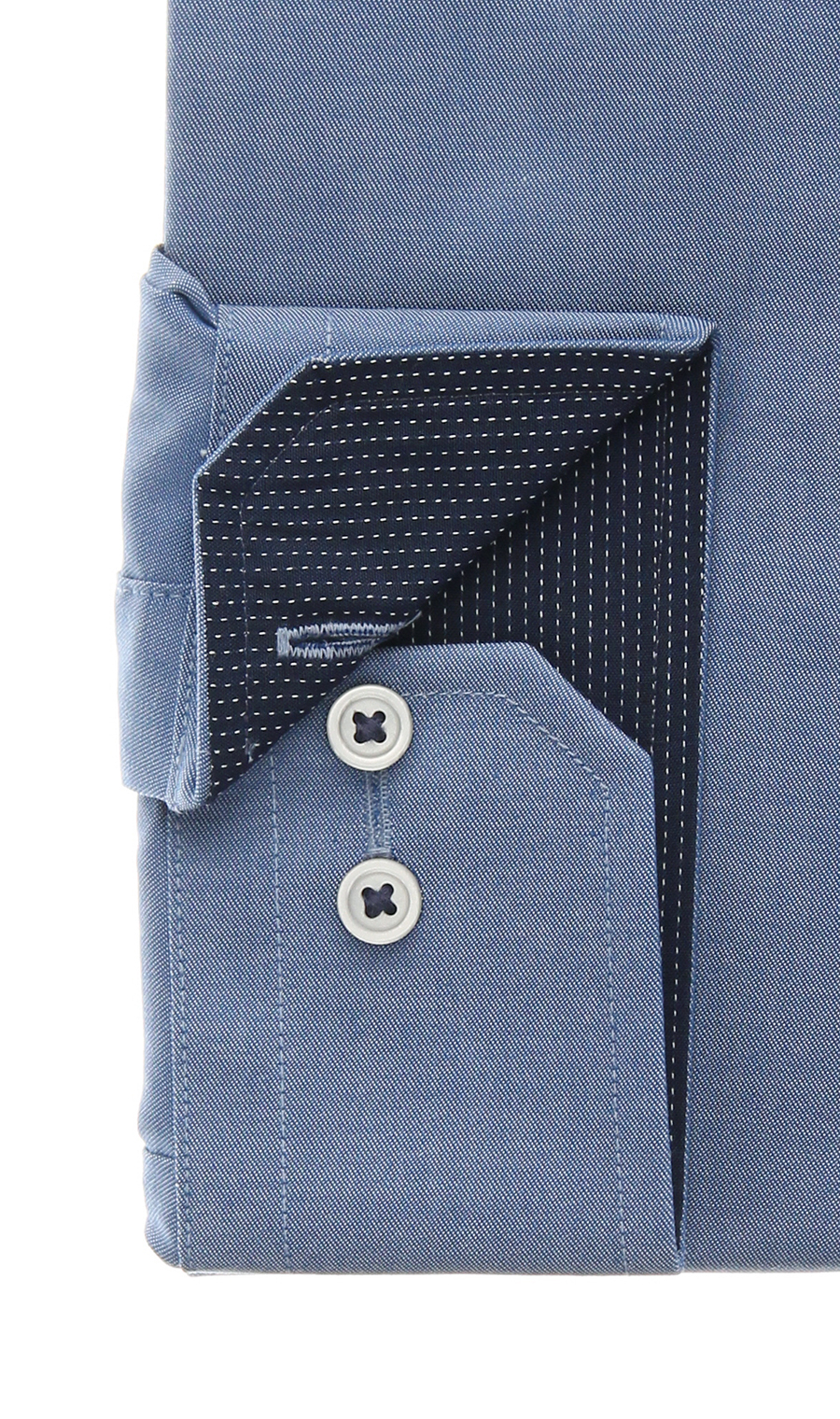 ボタンダウンワイシャツ【COTTON100】 ブルー 首周り:37cm,裄丈:78cm