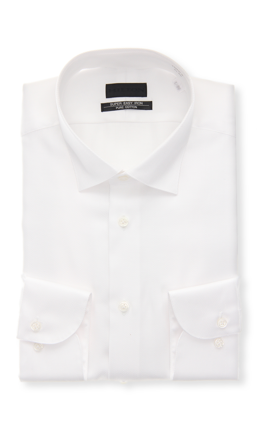 ワイドカラースタイリッシュワイシャツ【Premium model】 ホワイト 首周り:37cm,裄丈:82cm