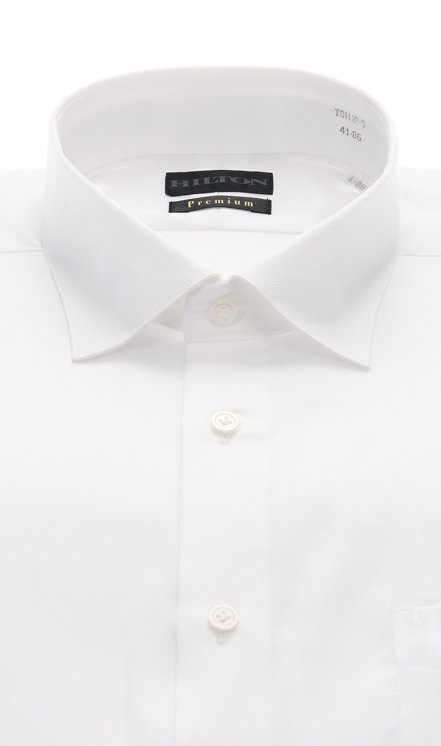 ワイドカラースタイリッシュワイシャツ【Premium model】 ホワイト 首周り:37cm,裄丈:82cm