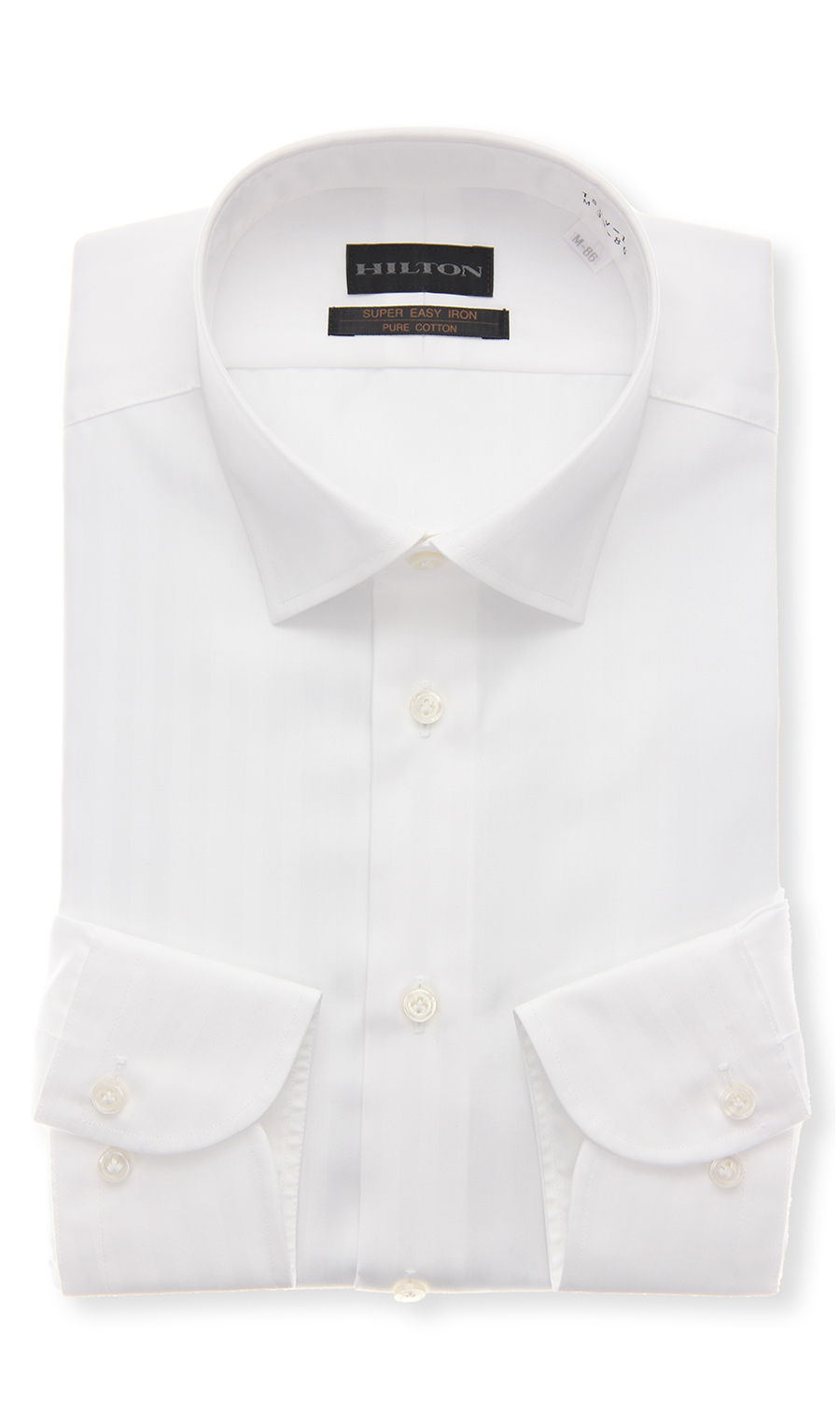 ワイドカラースタイリッシュワイシャツ ホワイト 首周り:37cm,裄丈:82cm