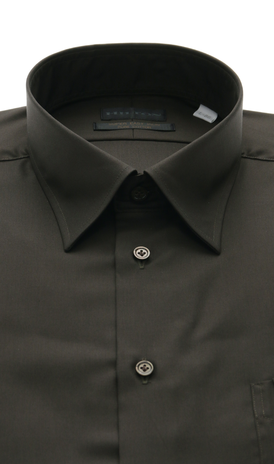 レギュラーカラースタイリッシュワイシャツ ブラウン 首周り:37cm,裄丈:82cm