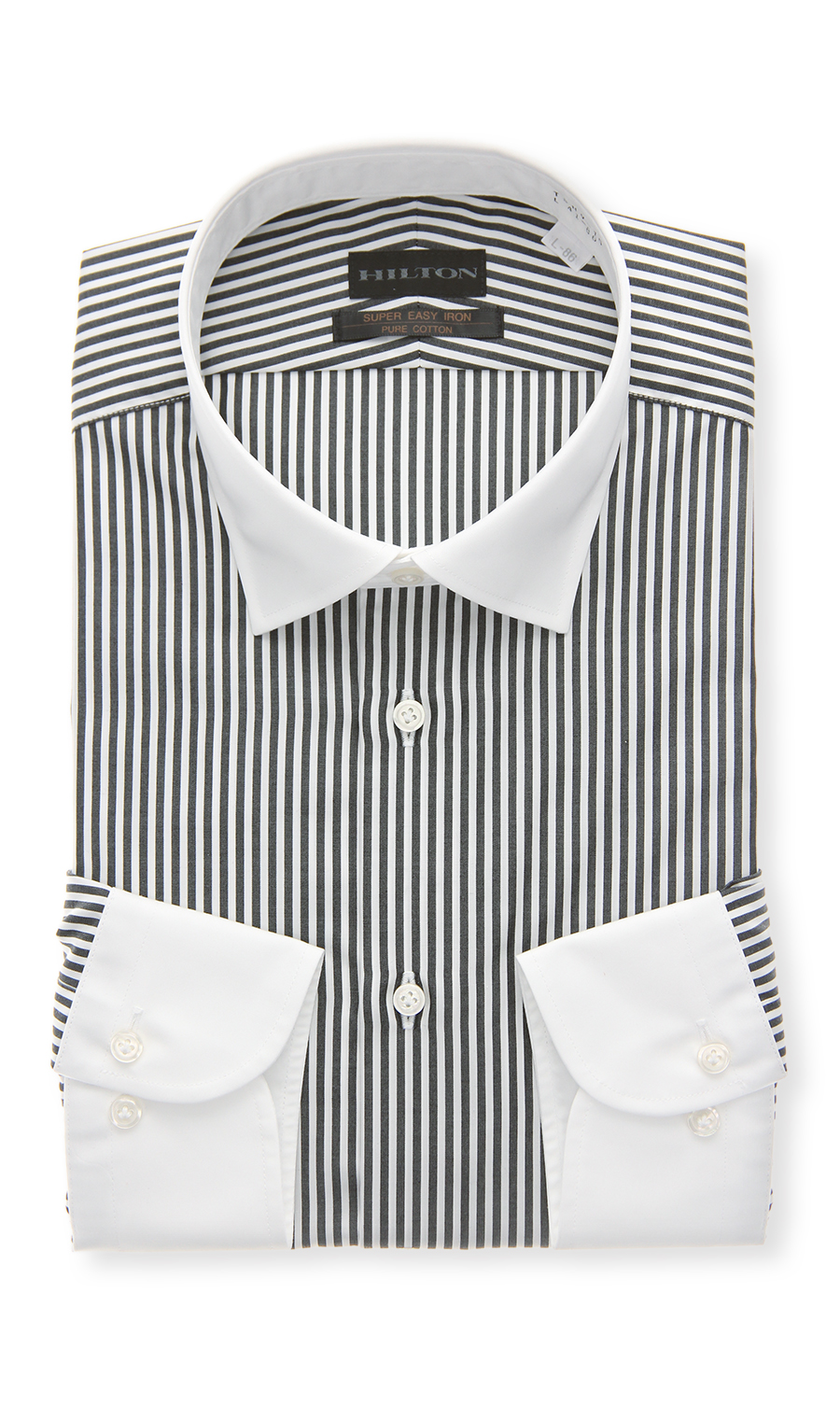 クレリックスタイリッシュワイシャツ チャコール 首周り:37cm,裄丈:82cm