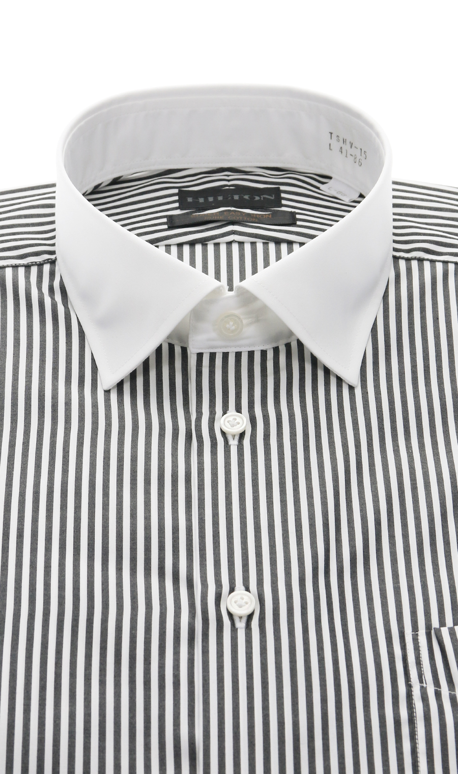 クレリックスタイリッシュワイシャツ チャコール 首周り:37cm,裄丈:82cm