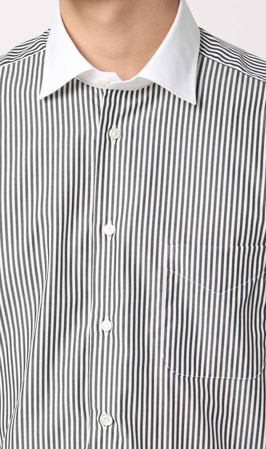 クレリックスタイリッシュワイシャツ チャコール 首周り:37cm,裄丈:82cm