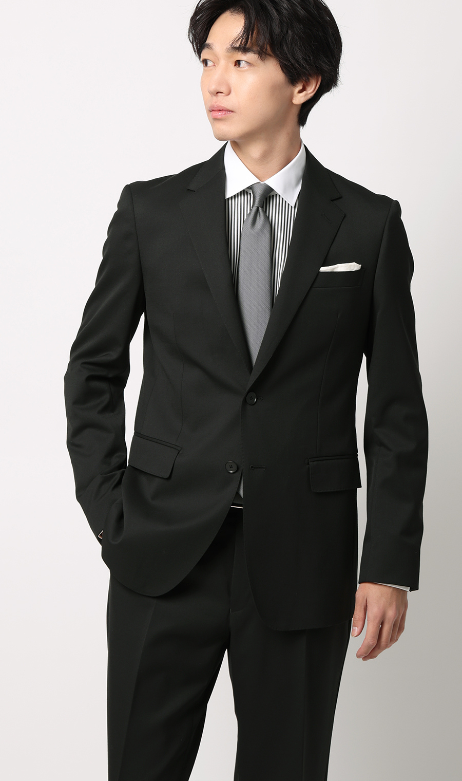 クレリックスタイリッシュワイシャツ チャコール 首周り:37cm,裄丈:82cm