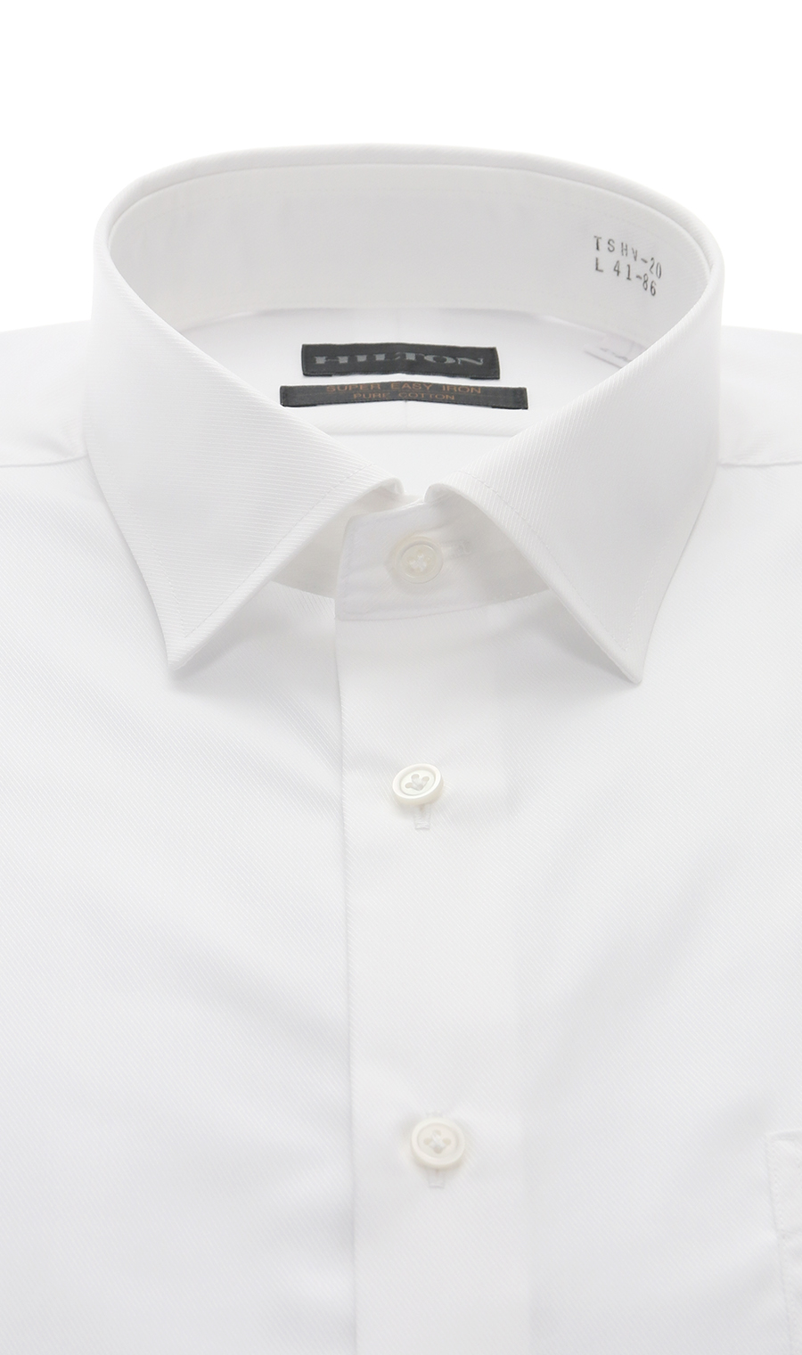 ワイドカラースタイリッシュワイシャツ ホワイト 首周り:37cm,裄丈:82cm