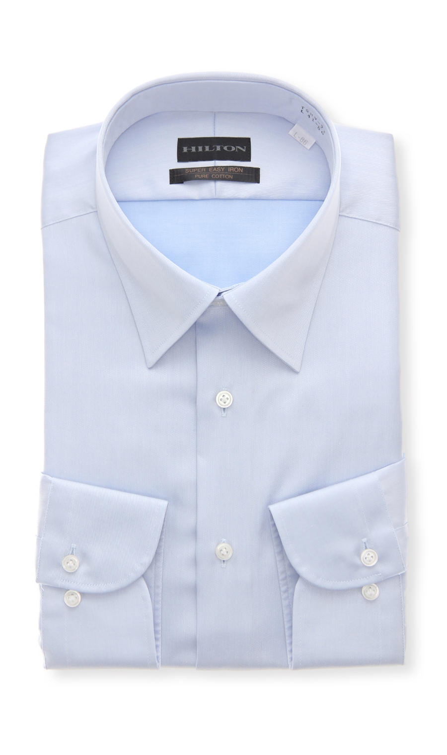 レギュラーカラースタイリッシュワイシャツ ブルー 首周り:37cm,裄丈:82cm