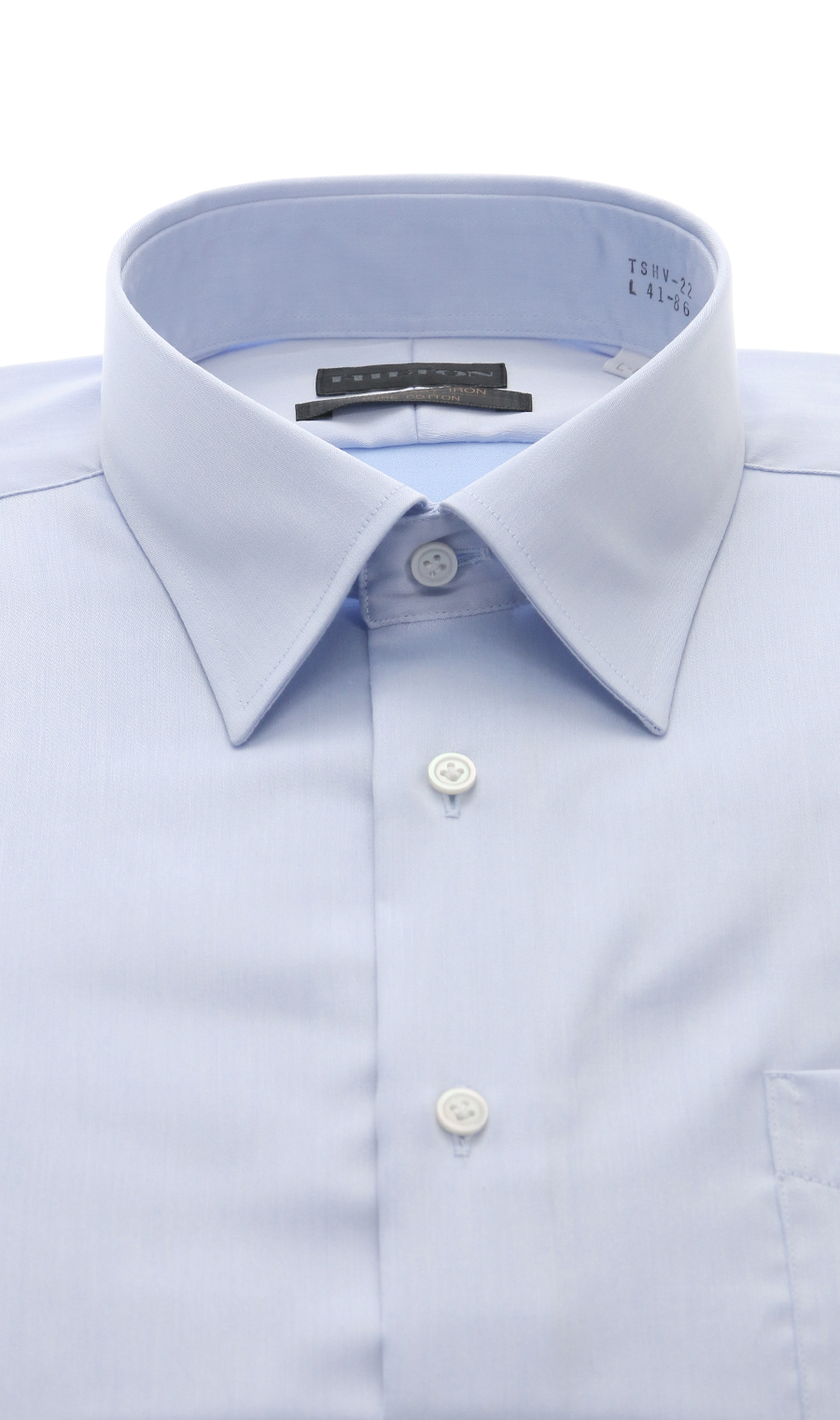 レギュラーカラースタイリッシュワイシャツ ブルー 首周り:37cm,裄丈:82cm