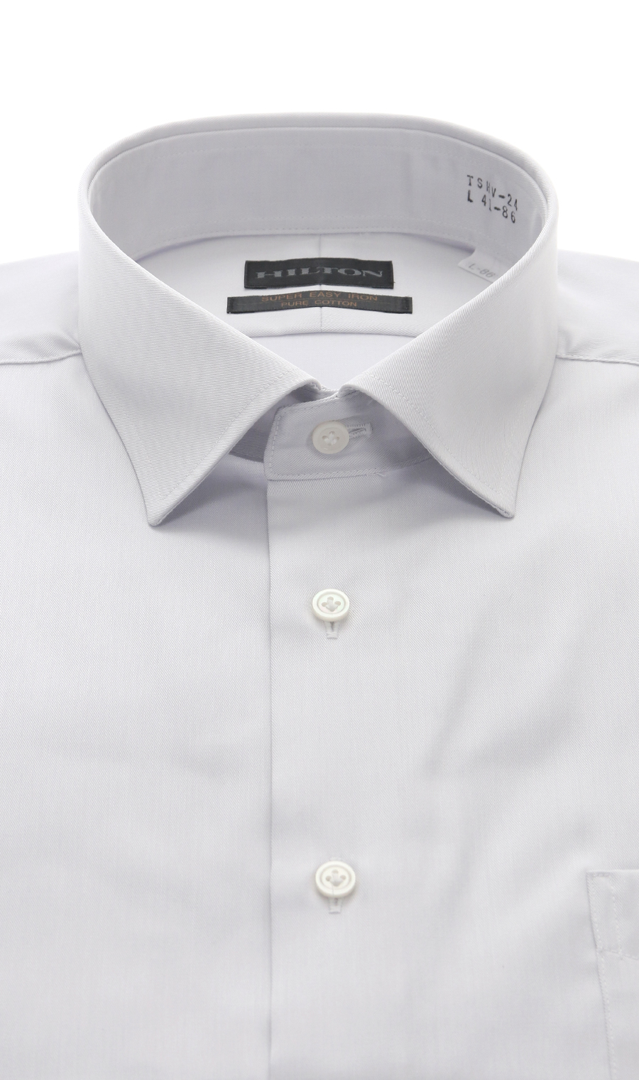 ワイドカラースタイリッシュワイシャツ グレー 首周り:37cm,裄丈:82cm