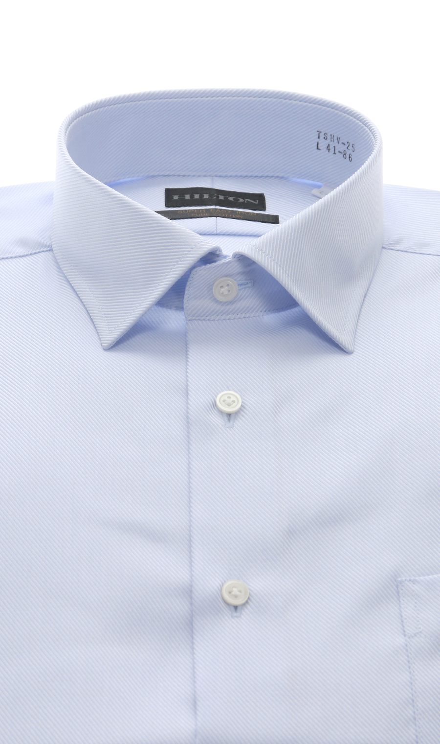 ワイドカラースタイリッシュワイシャツ ブルー 首周り:37cm,裄丈:82cm