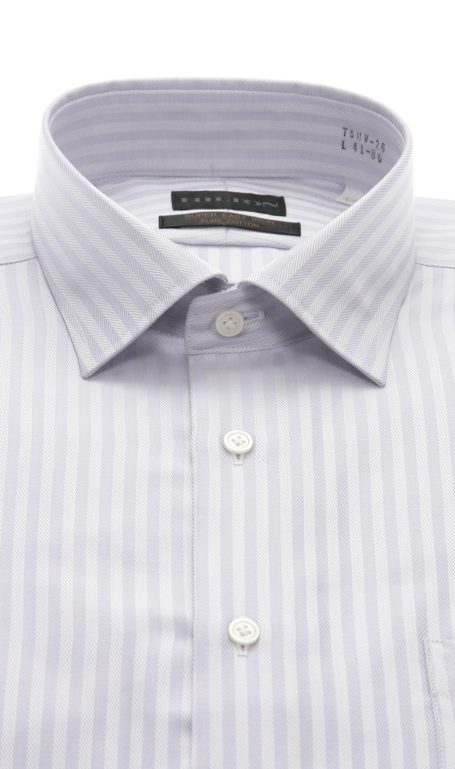 ワイドカラースタイリッシュワイシャツ グレー 首周り:37cm,裄丈:82cm