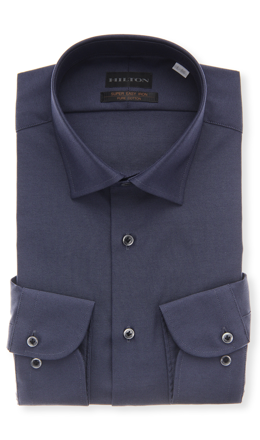 ワイドカラースタイリッシュワイシャツ ネイビー 首周り:37cm,裄丈:82cm