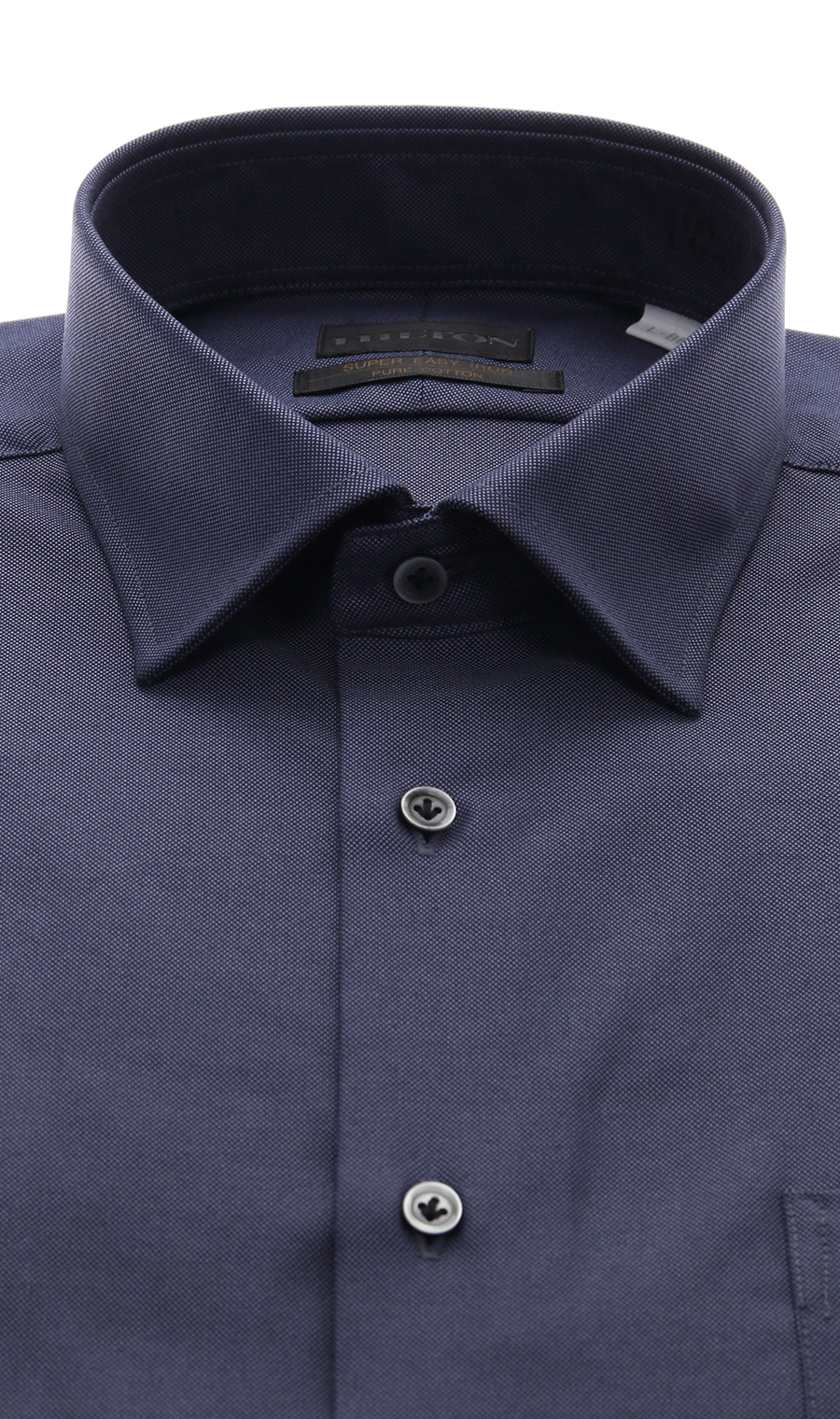 ワイドカラースタイリッシュワイシャツ ネイビー 首周り:37cm,裄丈:82cm