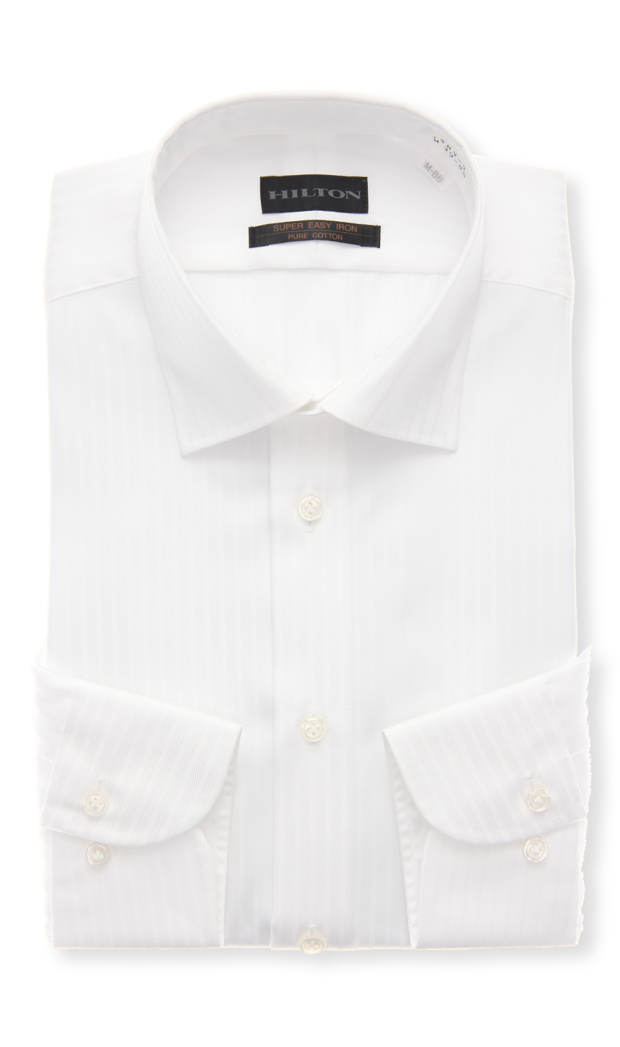 ワイドカラースタイリッシュワイシャツ ホワイト 首周り:37cm,裄丈:82cm