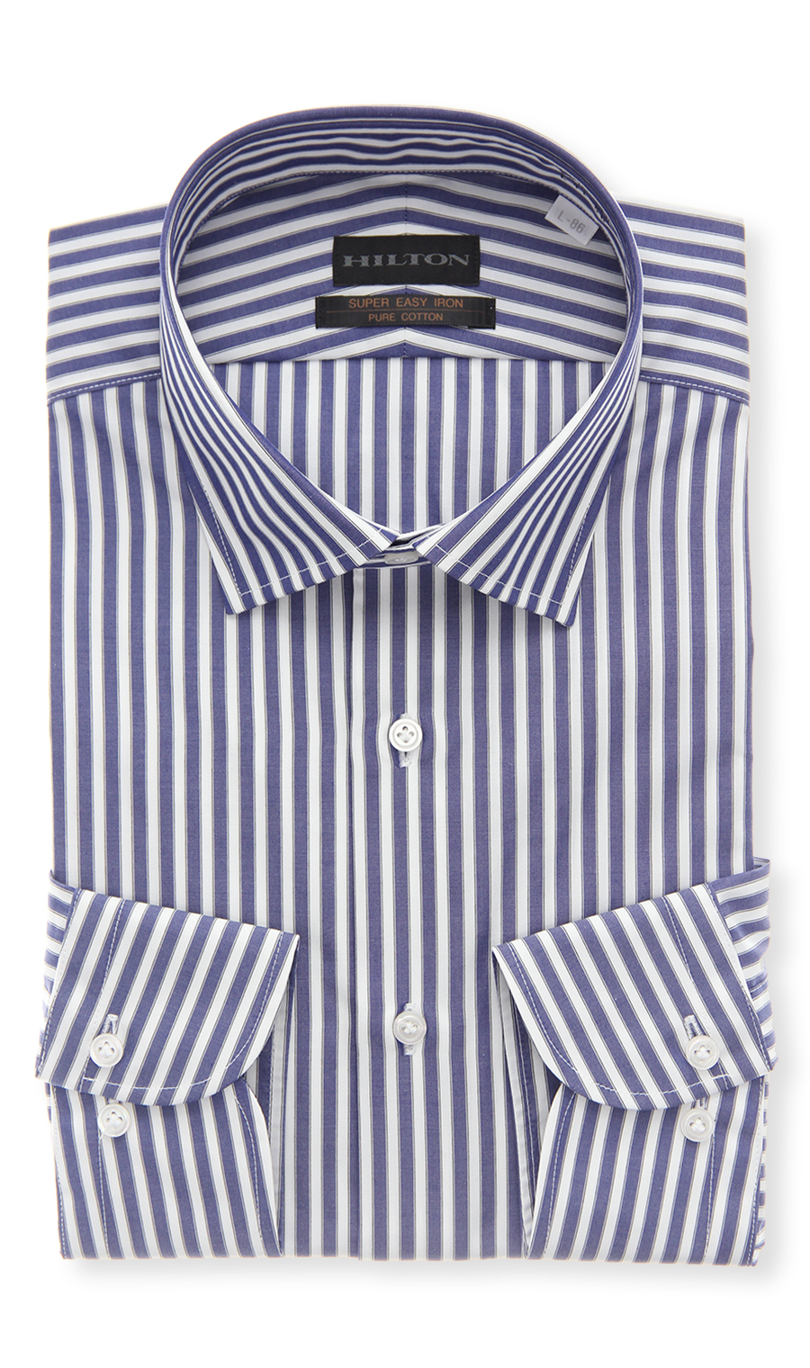 ワイドカラースタイリッシュワイシャツ ブルー 首周り:37cm,裄丈:82cm