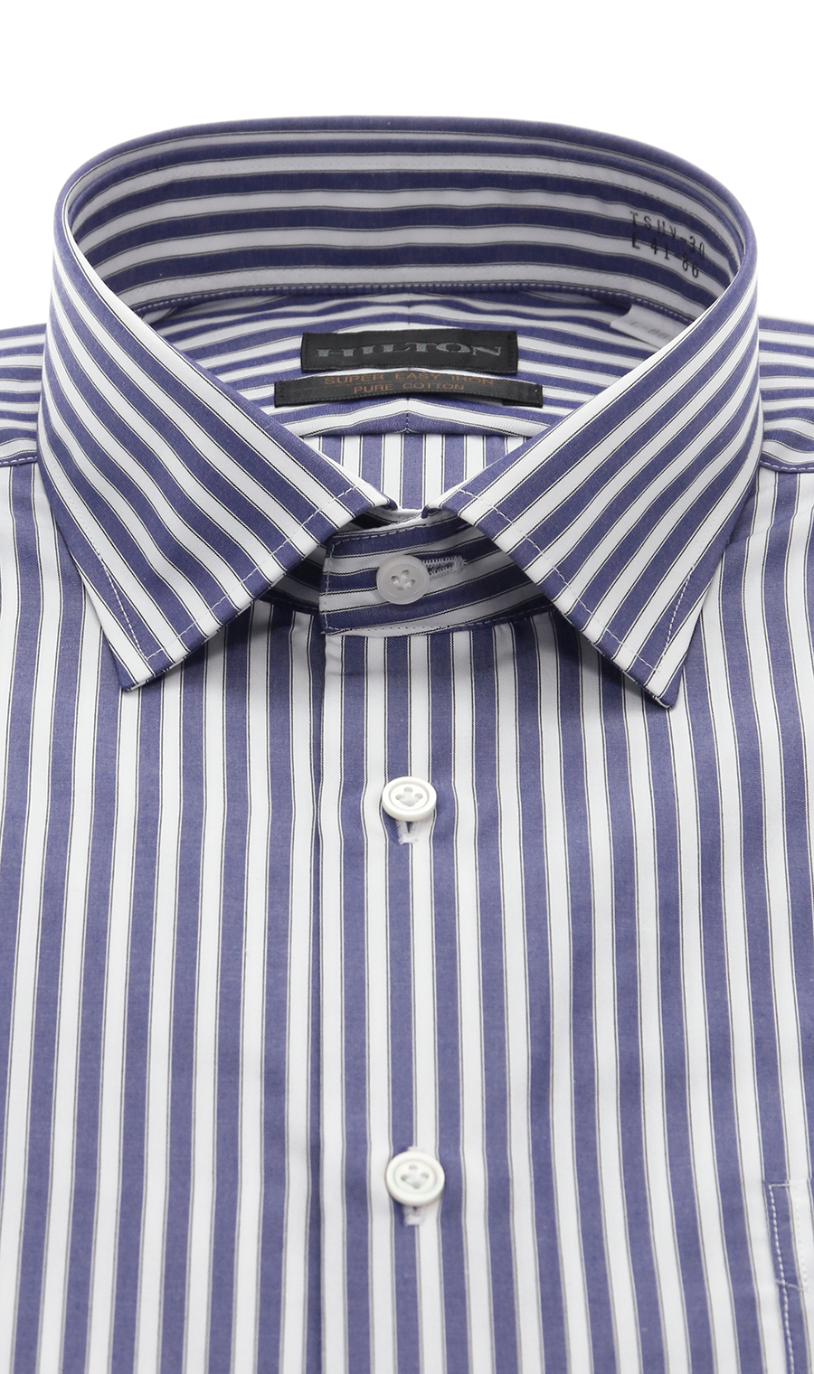 ワイドカラースタイリッシュワイシャツ ブルー 首周り:37cm,裄丈:82cm