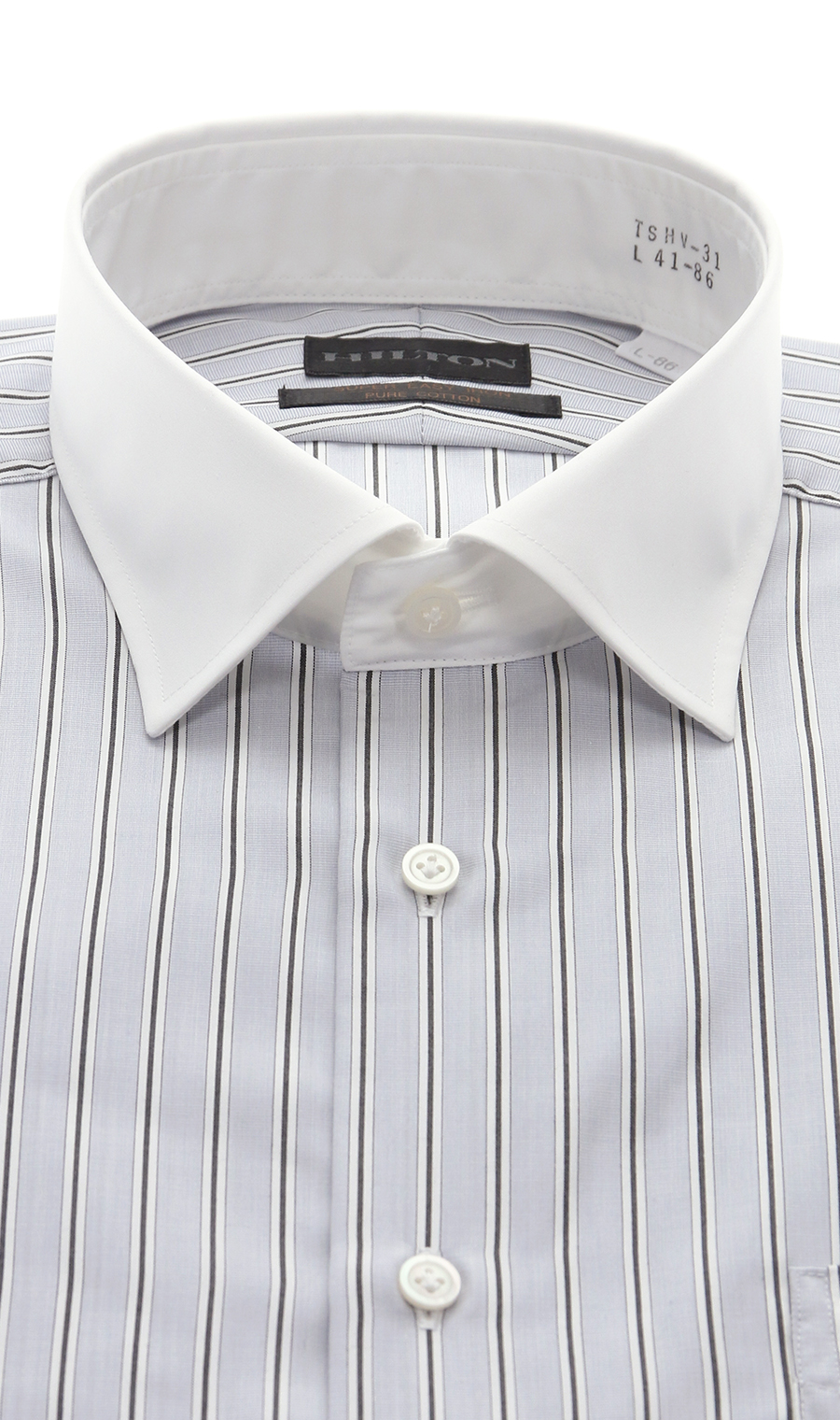 クレリックスタイリッシュワイシャツ グレー 首周り:37cm,裄丈:82cm