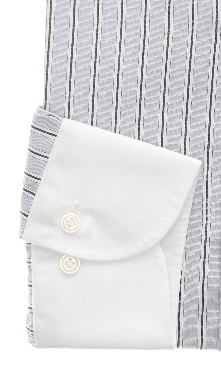 クレリックスタイリッシュワイシャツ グレー 首周り:37cm,裄丈:82cm