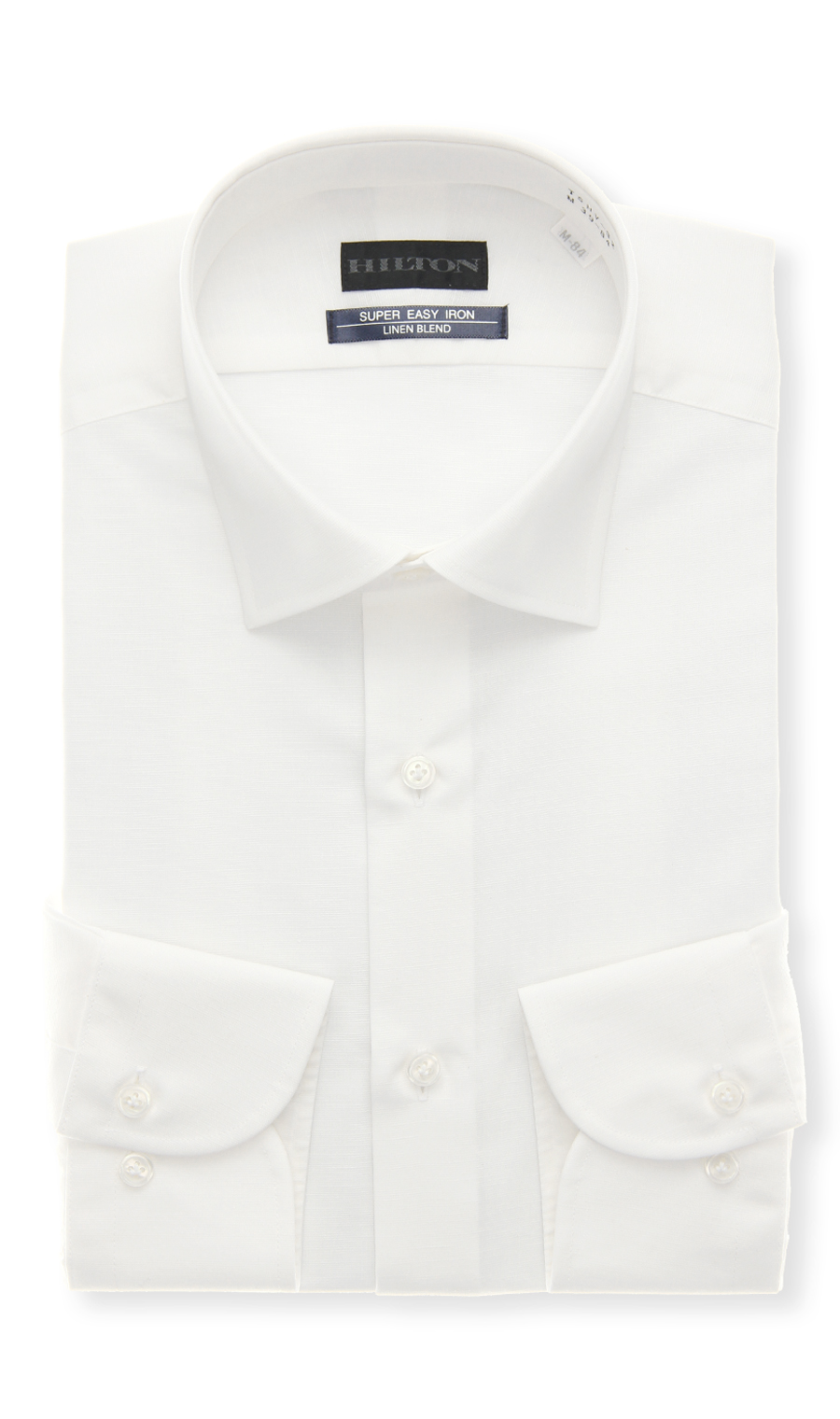 ワイドカラーワイシャツ【涼】【LINEN BREND】 ホワイト 首周り:37cm,裄丈:82cm