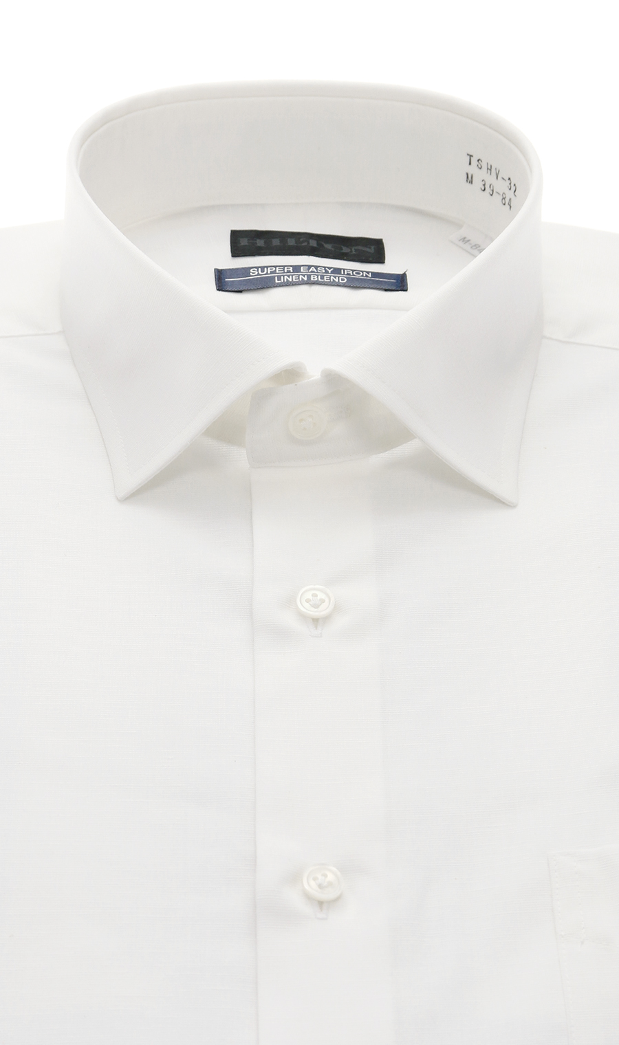 ワイドカラーワイシャツ【涼】【LINEN BREND】 ホワイト 首周り:37cm,裄丈:82cm