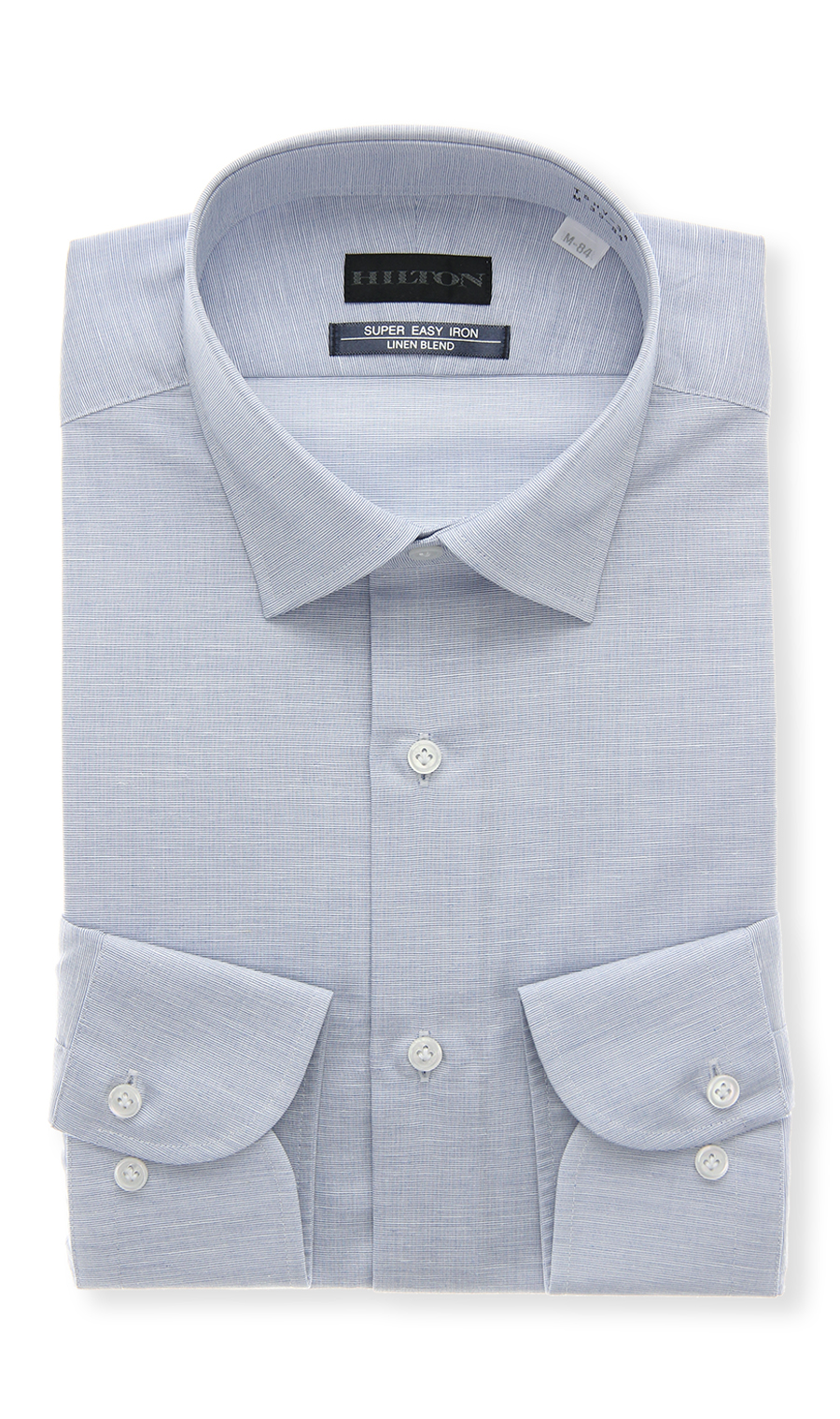 ワイドカラーワイシャツ【涼】【LINEN BREND】 ブルー 首周り:37cm,裄丈:82cm