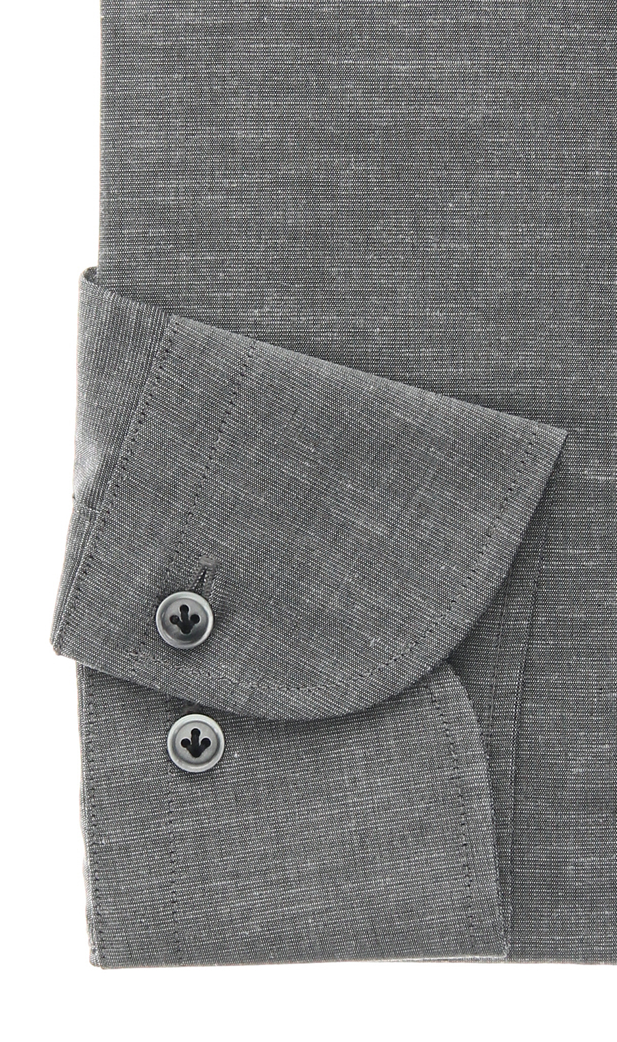 ワイドカラーワイシャツ【涼】【LINEN BREND】 チャコール 首周り:43cm,裄丈:82cm
