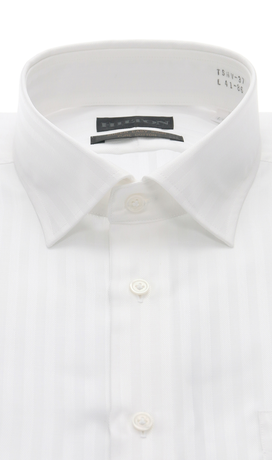 ワイドカラーワイシャツ【PURE COTTON】 ホワイト 首周り:37cm,裄丈:82cm