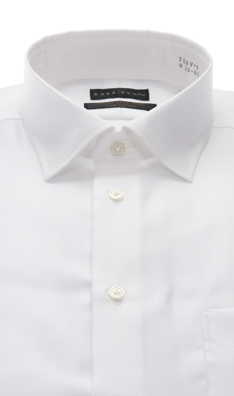 ワイドカラースタイリッシュワイシャツ ホワイト 首周り:37cm,裄丈:82cm