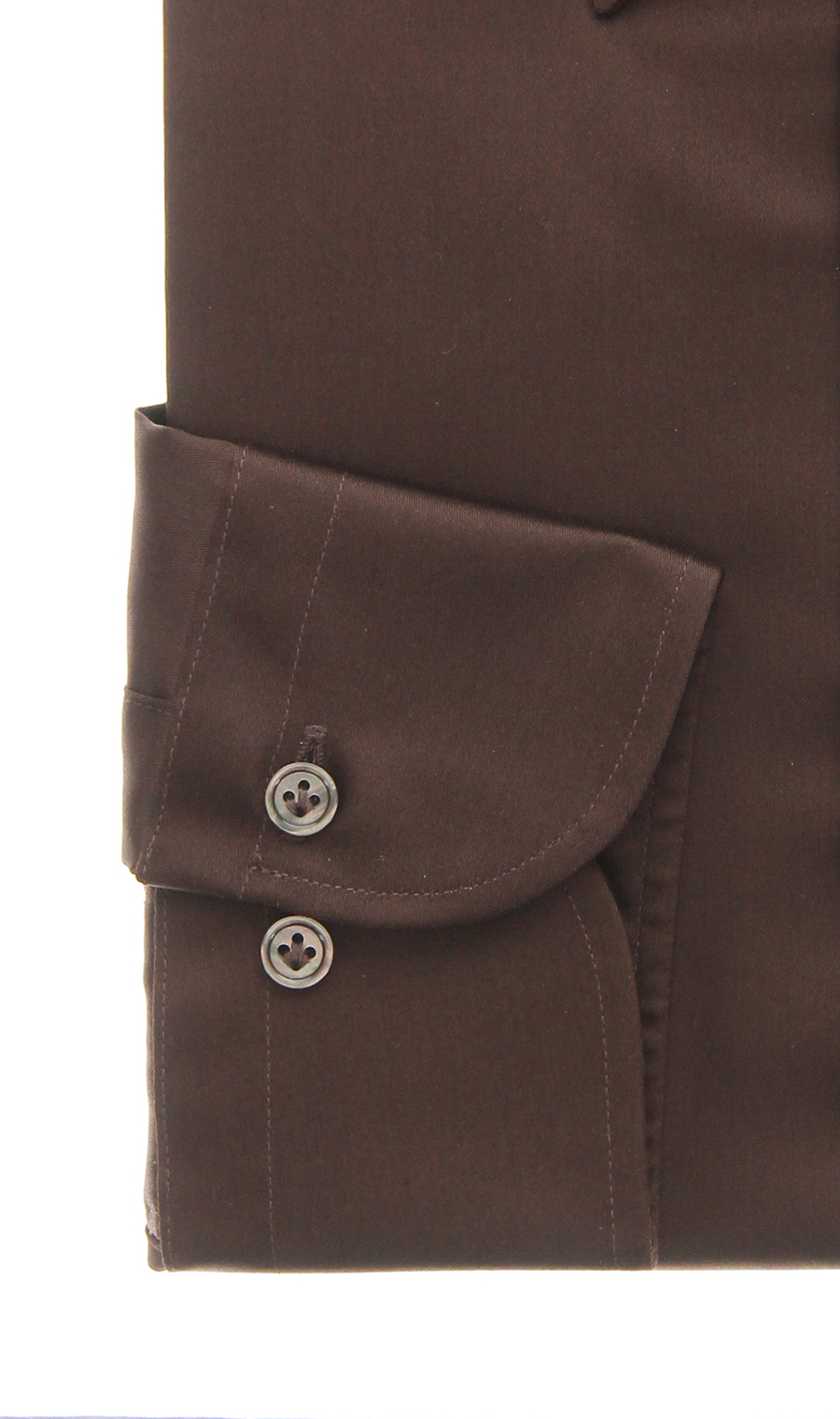 レギュラーカラーワイシャツ【PURE COTTON】 ブラウン 首周り:37cm,裄丈:82cm