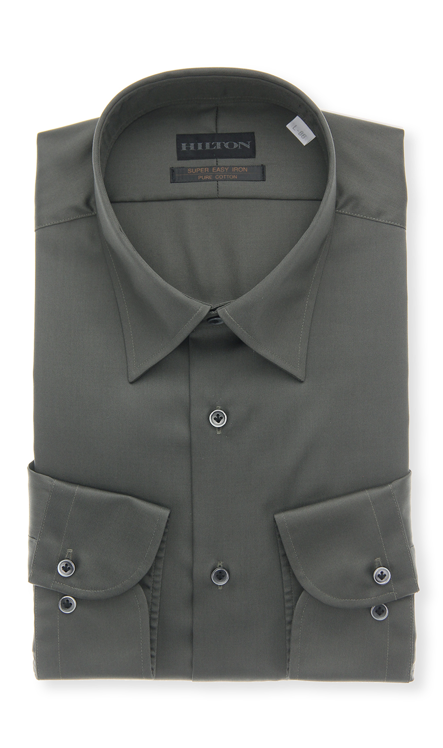 レギュラーカラーワイシャツ【PURE COTTON】 グリーン 首周り:37cm,裄丈:82cm