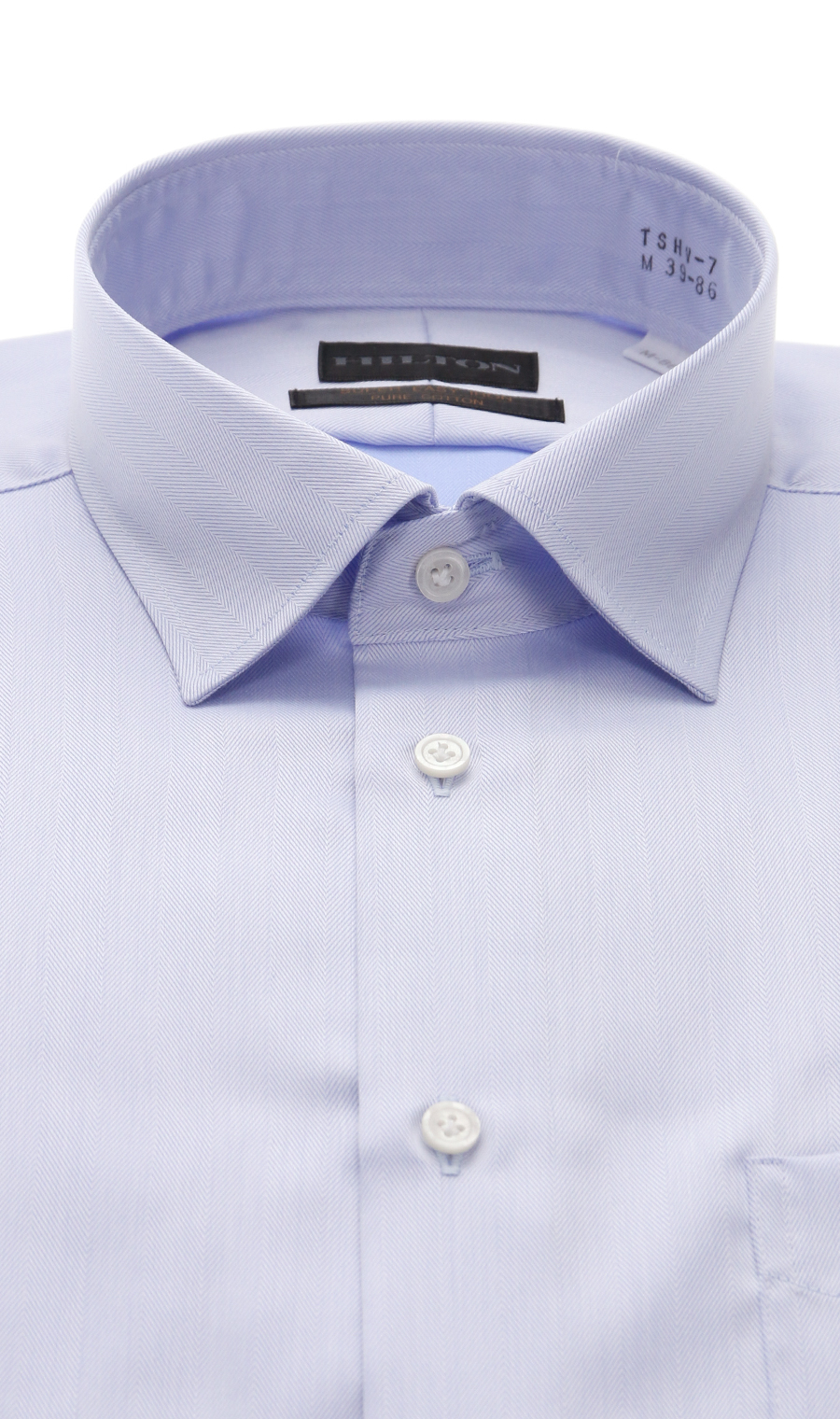 ワイドカラースタイリッシュワイシャツ ブルー 首周り:37cm,裄丈:82cm