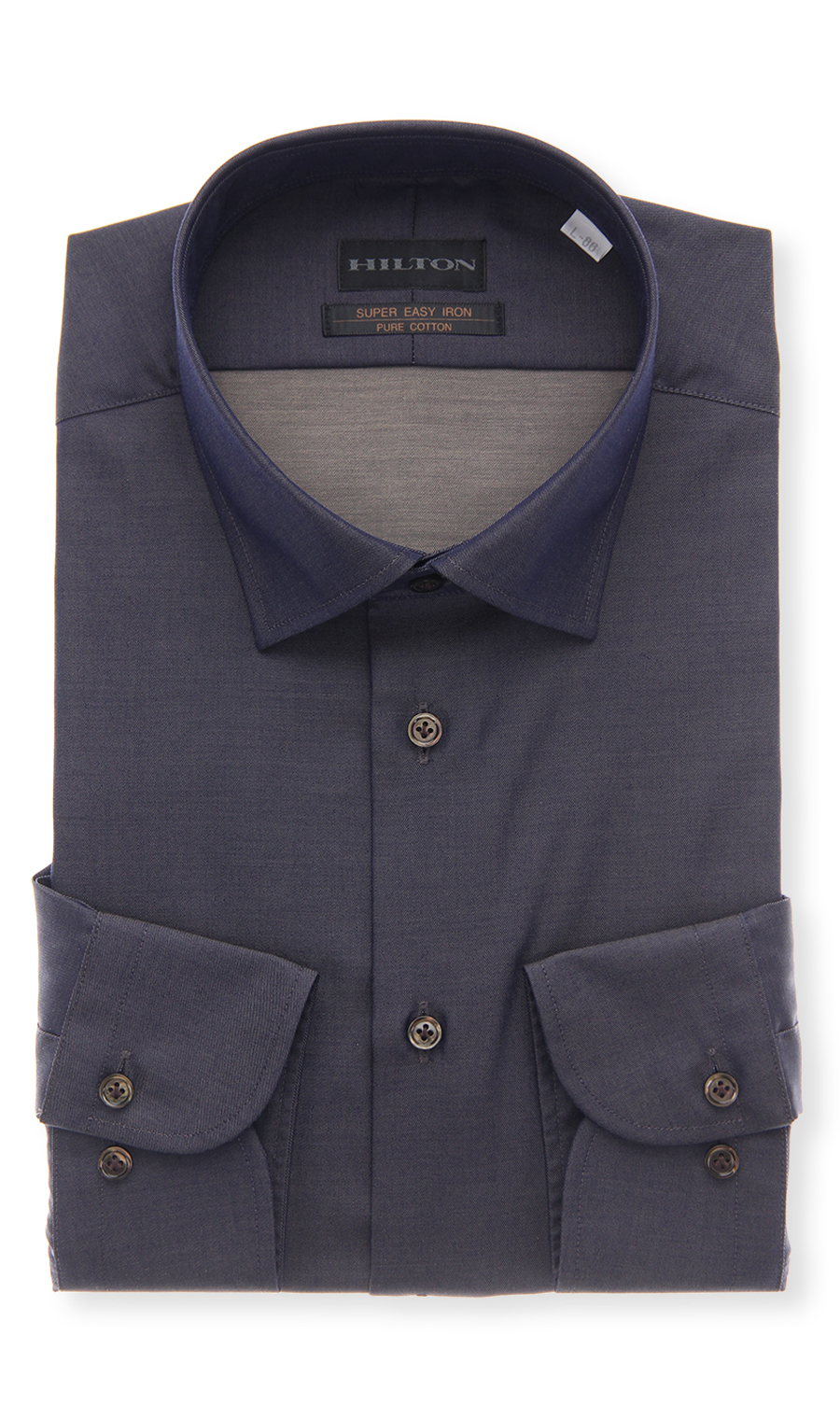 ワイドカラースタイリッシュワイシャツ ネイビー 首周り:37cm,裄丈:82cm