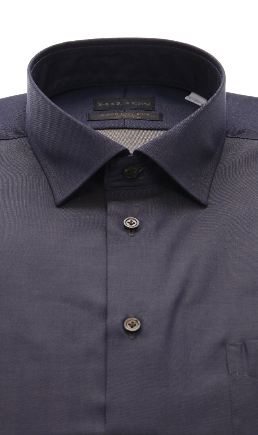 ワイドカラースタイリッシュワイシャツ ネイビー 首周り:37cm,裄丈:82cm