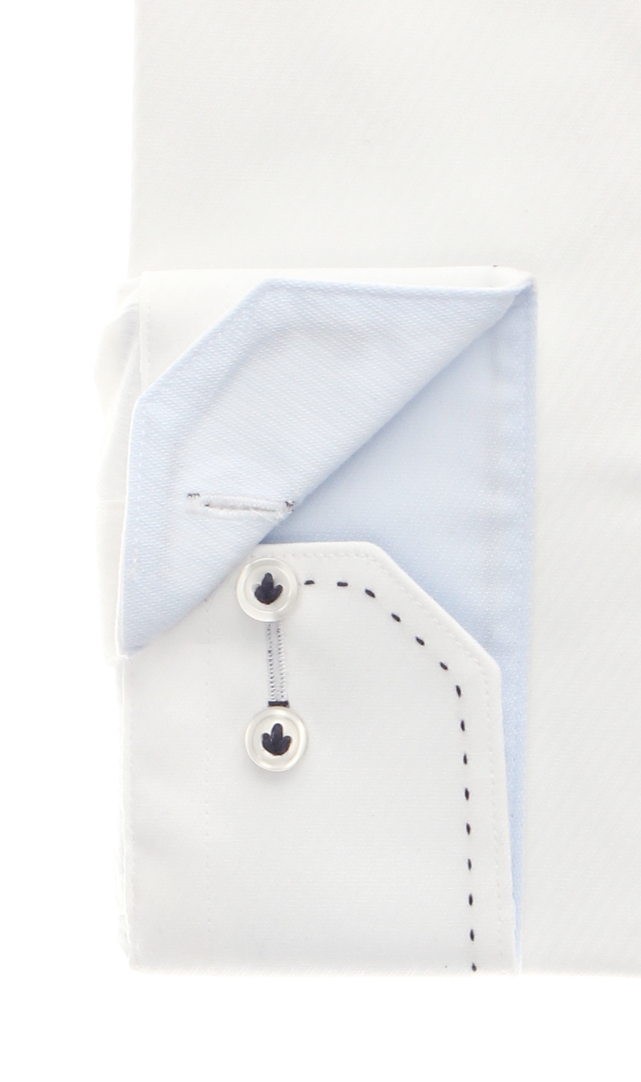 ワイドカラースタイリッシュワイシャツ《TioTio PREMIUM》 ホワイト 首周り:37cm,裄丈:82cm