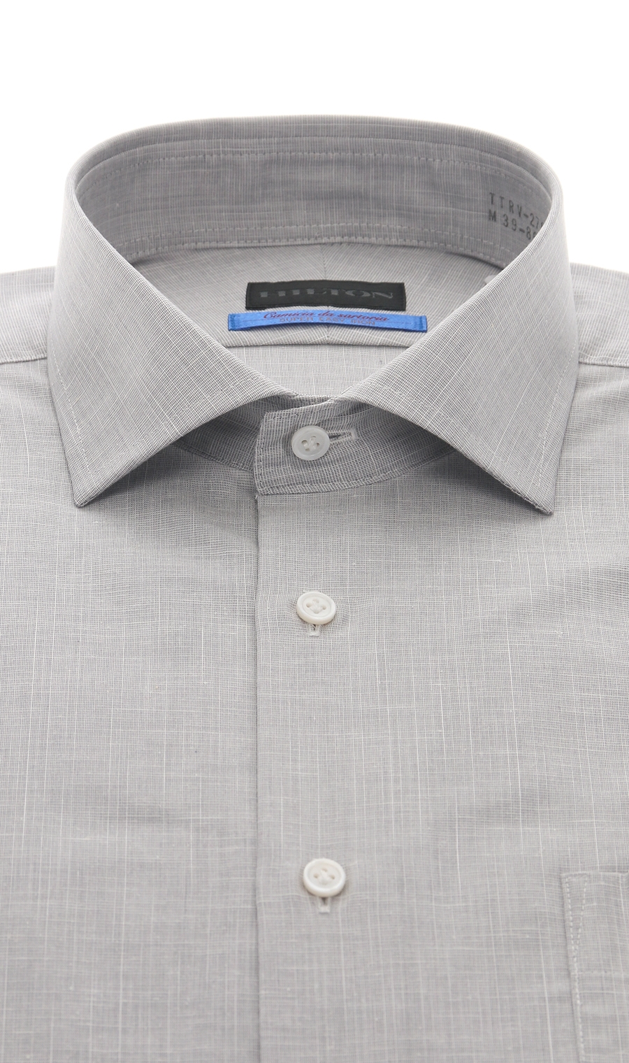 ワイドカラースタイリッシュワイシャツ《TioTio PREMIUM》 グレー 首周り:37cm,裄丈:82cm